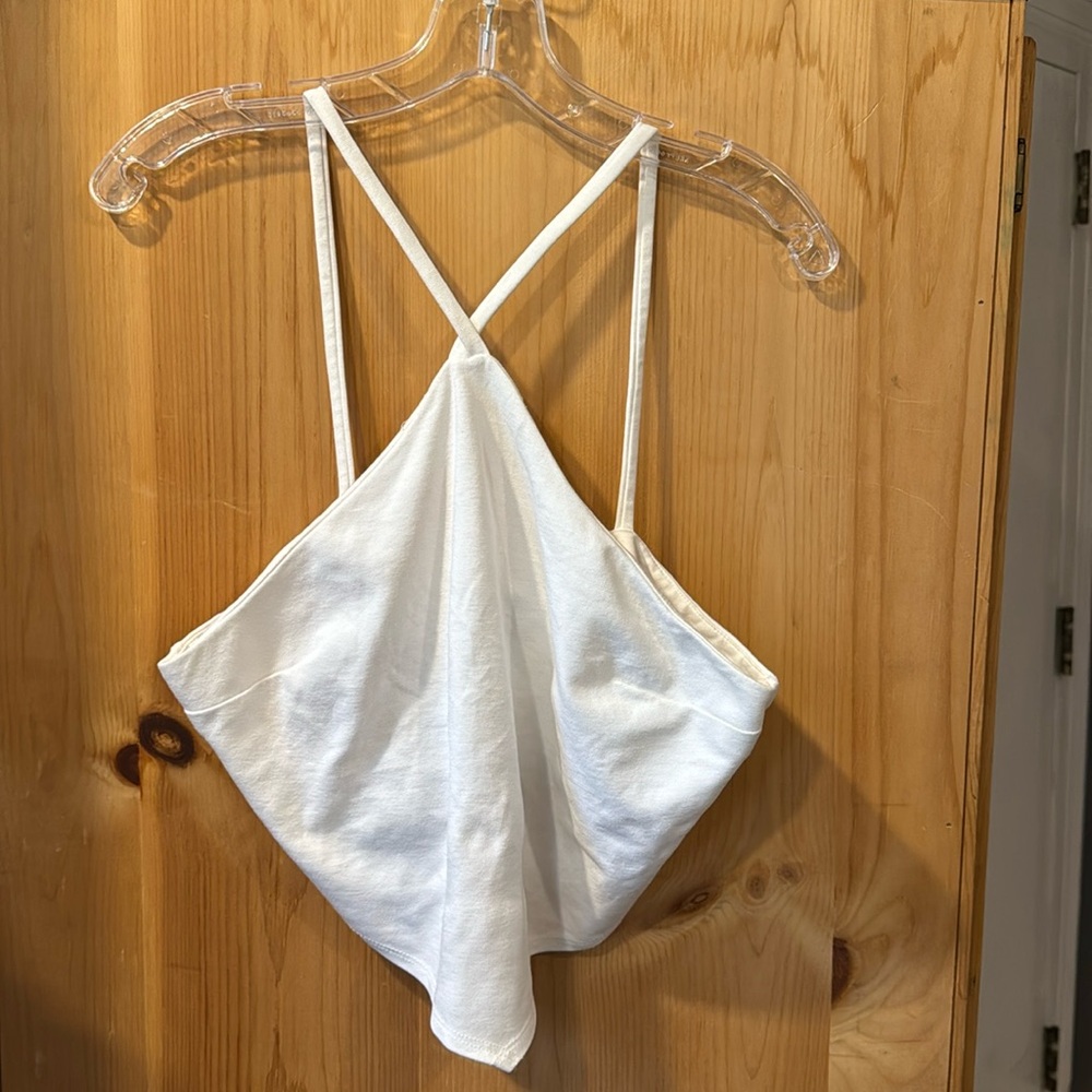 Anthropologie Halter White Top M